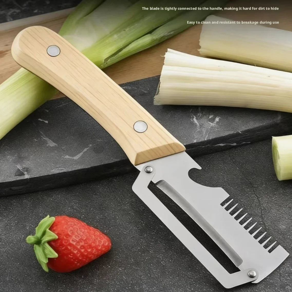 Vegetable peeler with stainless steel blade