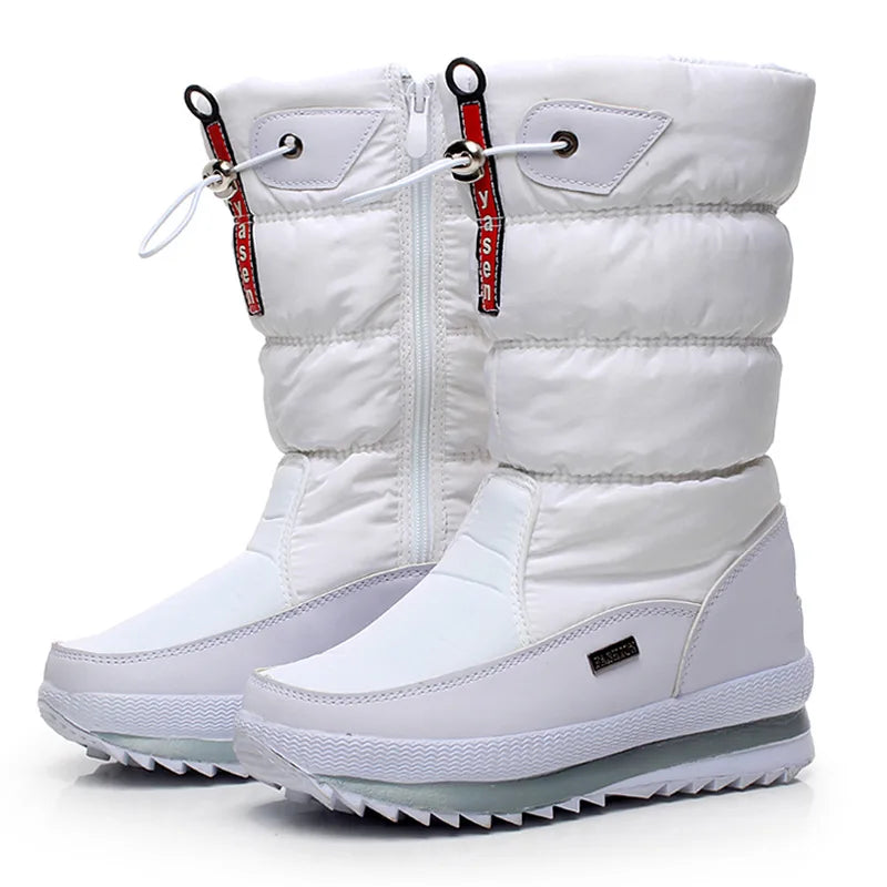 Women's Waterproof Snow Boots | Warm Plush Lining | Non-Slip Platform Sole