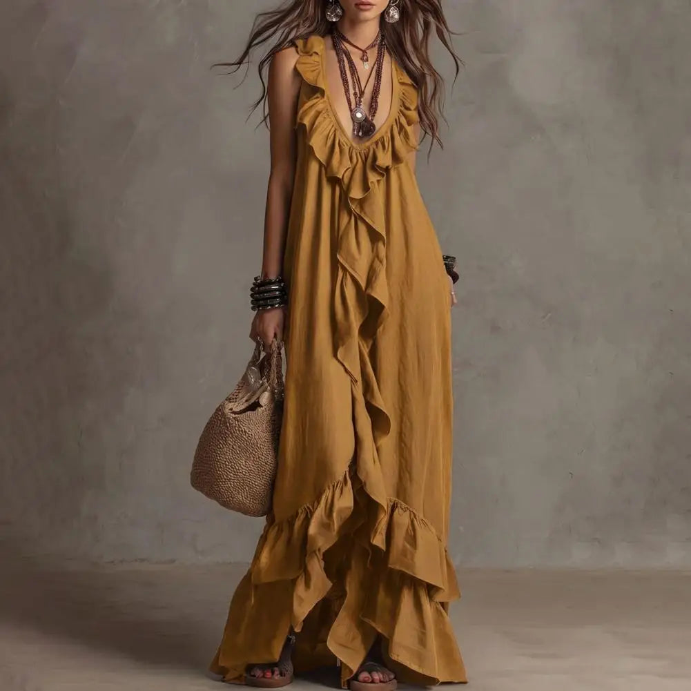 Women's bohemian maxi dress
