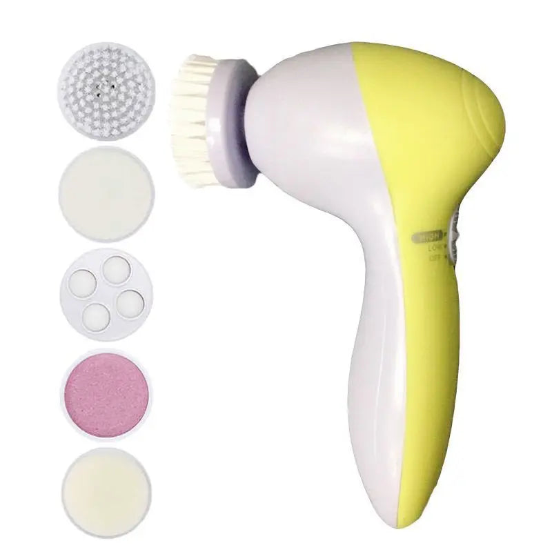 5-in-1 Electric Facial Cleansing Brush with Massager & Blackhead Remover