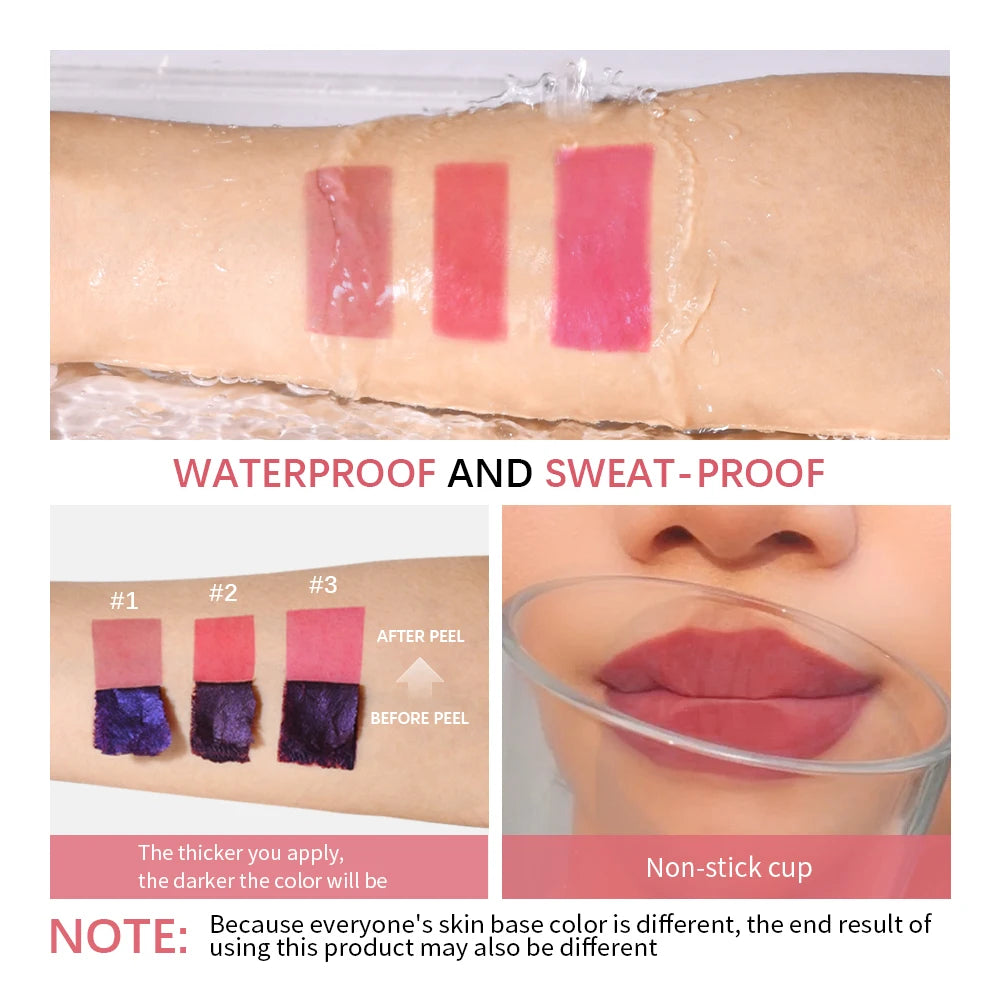 Peel Off Lip Tint - Matte Effect, Long Lasting and Waterproof