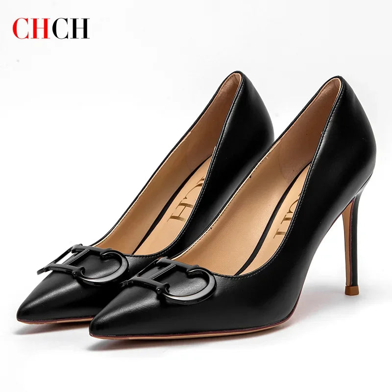 Women's Pointed Toe High Heels | Elegant Buckle Party Shoes