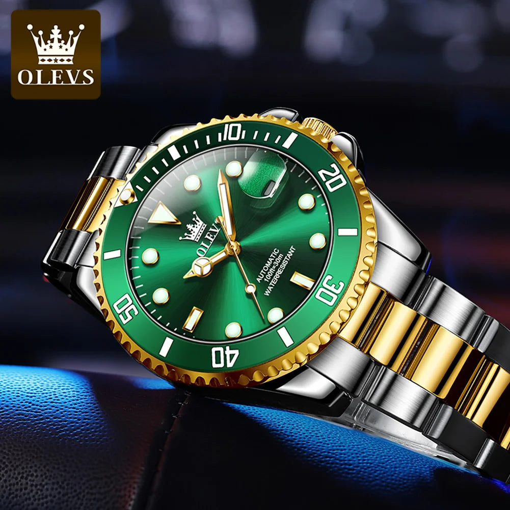 Men's Automatic Waterproof Stainless Steel Watch