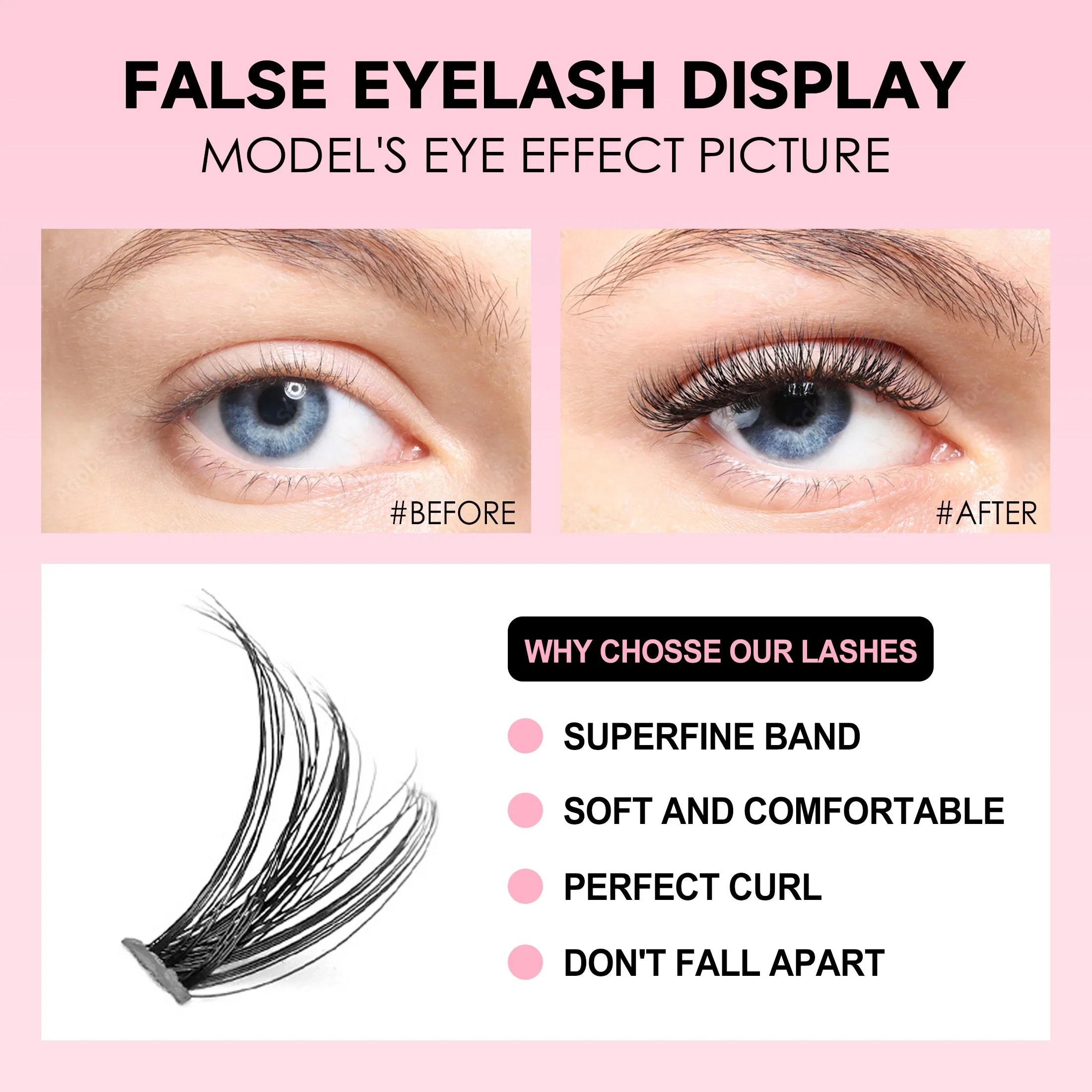 DIY lash clusters kit 200 PCS