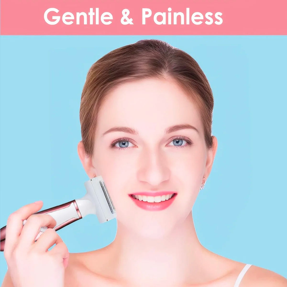 4-in-1 Electric Hair Remover for Women, Rechargeable and Portable