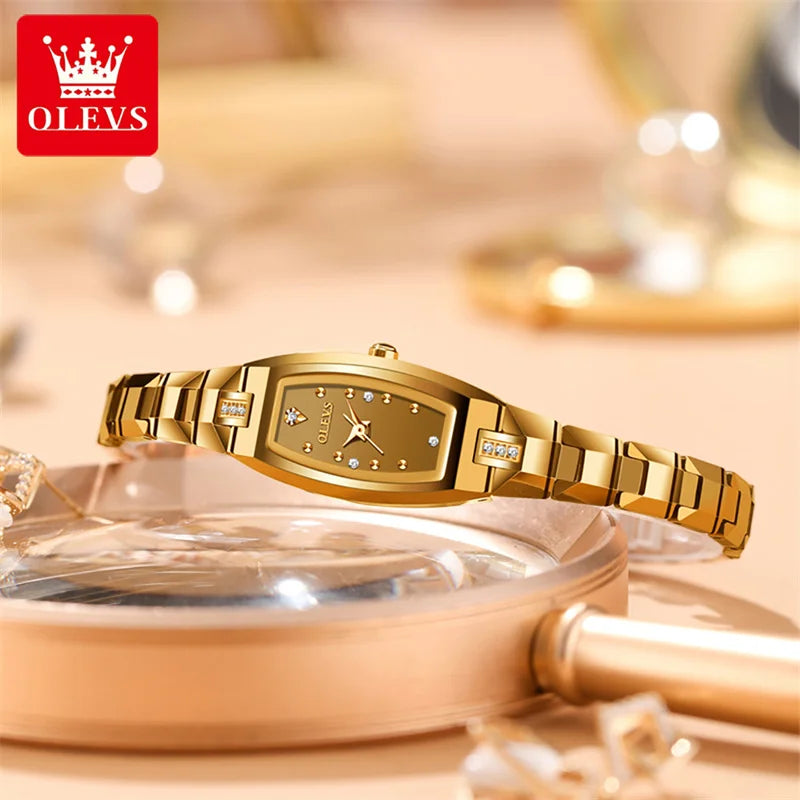 OLEVS women's gold watch