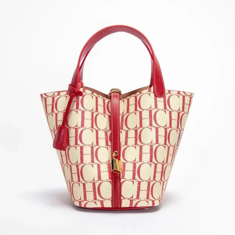 Large Capacity Women's Handbag, Work and Travel Tote Bag, Stylish Shoulder Bag with Monogram Design and Premium Texture