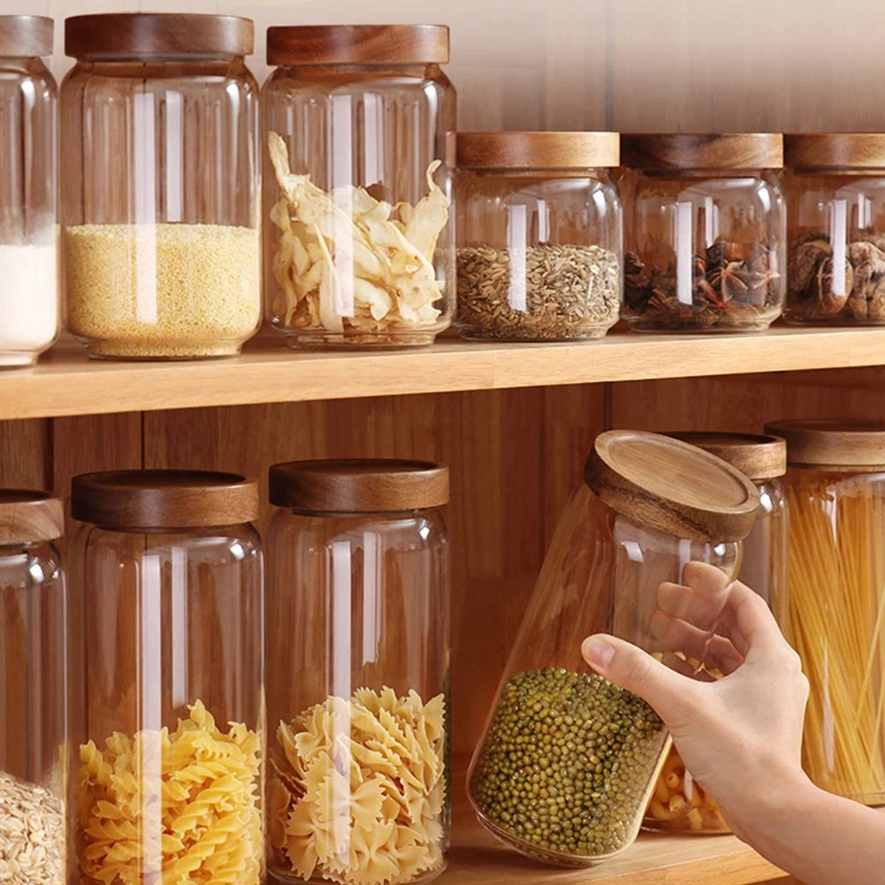 Glass Storage Jar with Lid | Airtight Pantry Canister