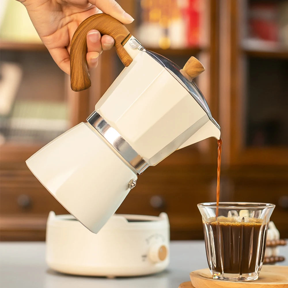 Stovetop moka pot coffee maker