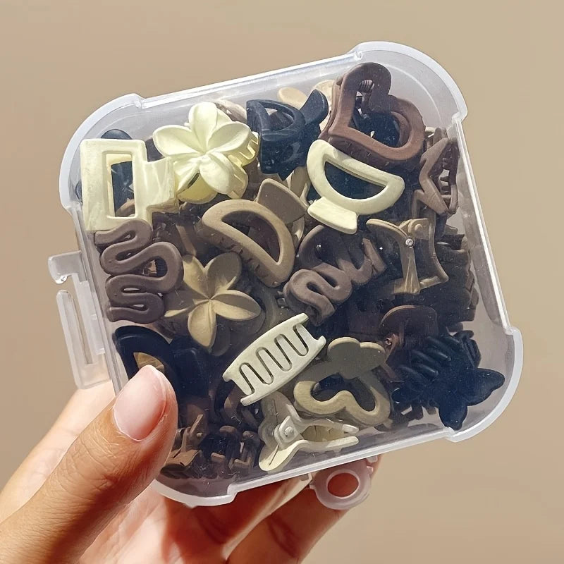 Beige Hair Clip Pack