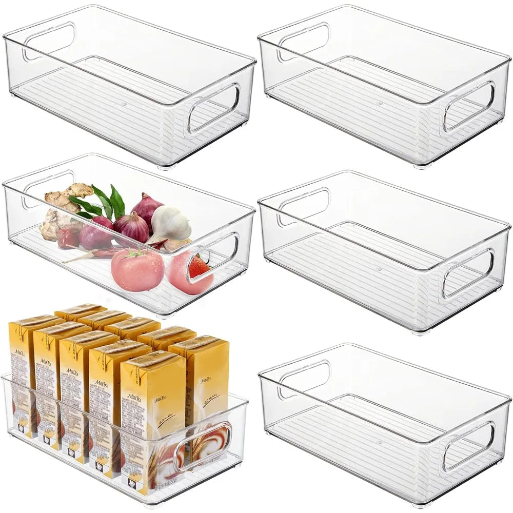 Clear Storage Organizers | Stackable Pantry Bins