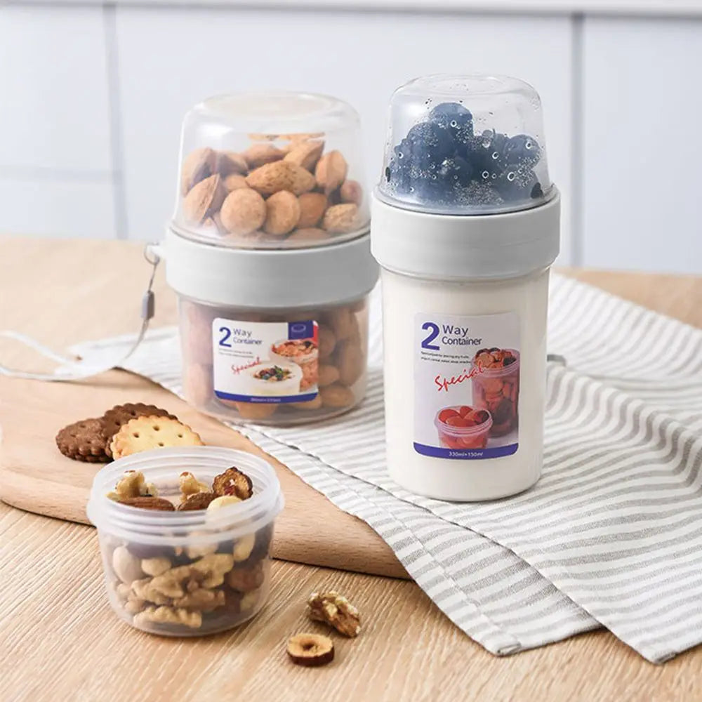 Portable and Multipurpose Airtight Two-Tier Food Container