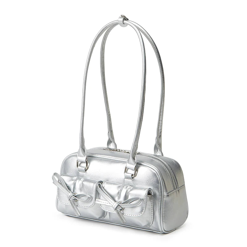 Ballet Style Shoulder Bag with Bow