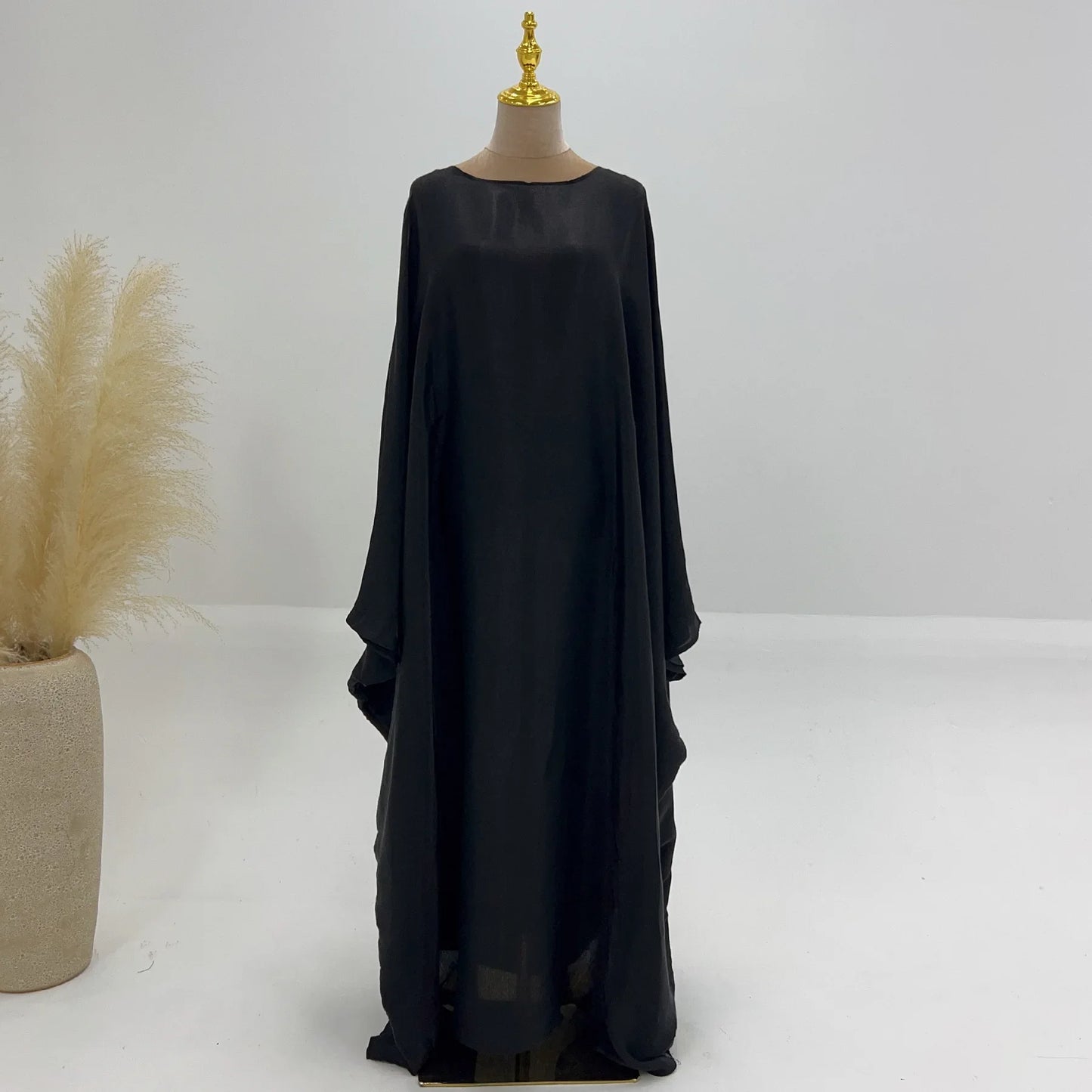 Shiny abaya with butterfly design