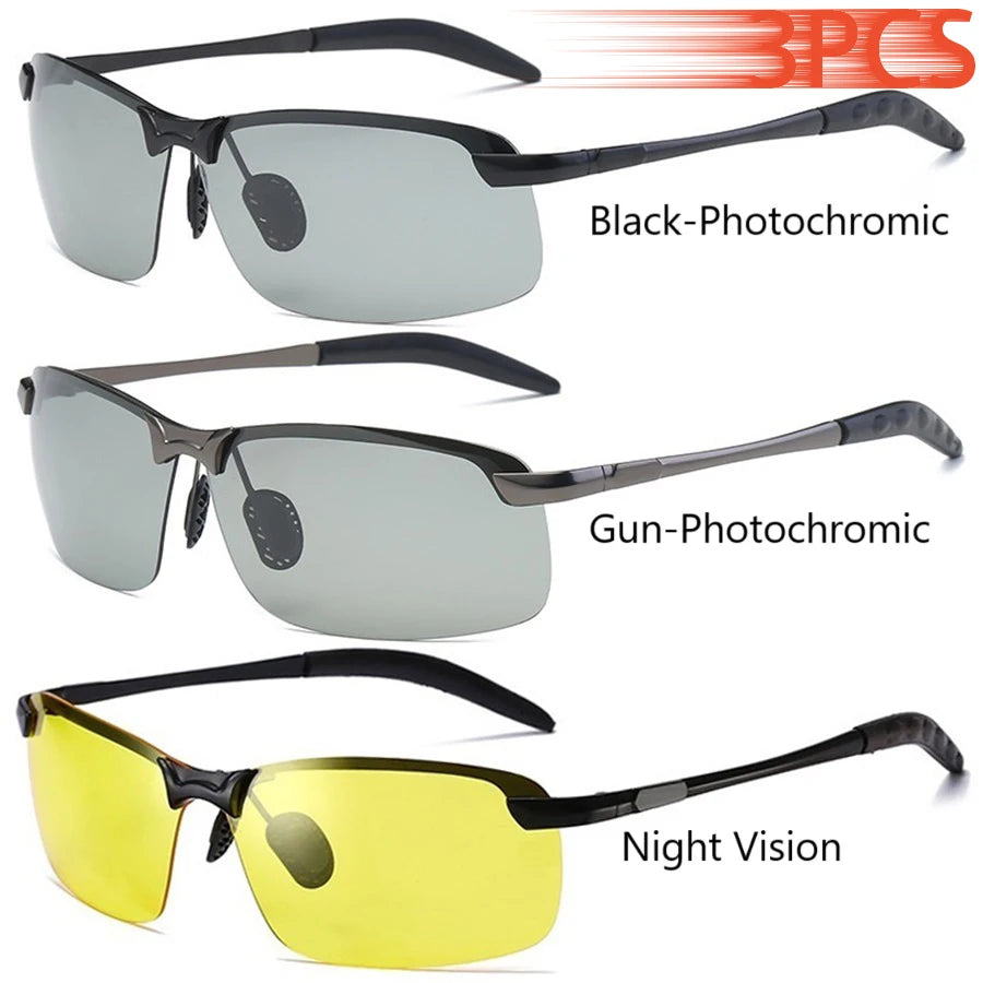 Men's Photochromic Sunglasses - Polarized with UV400 Protection