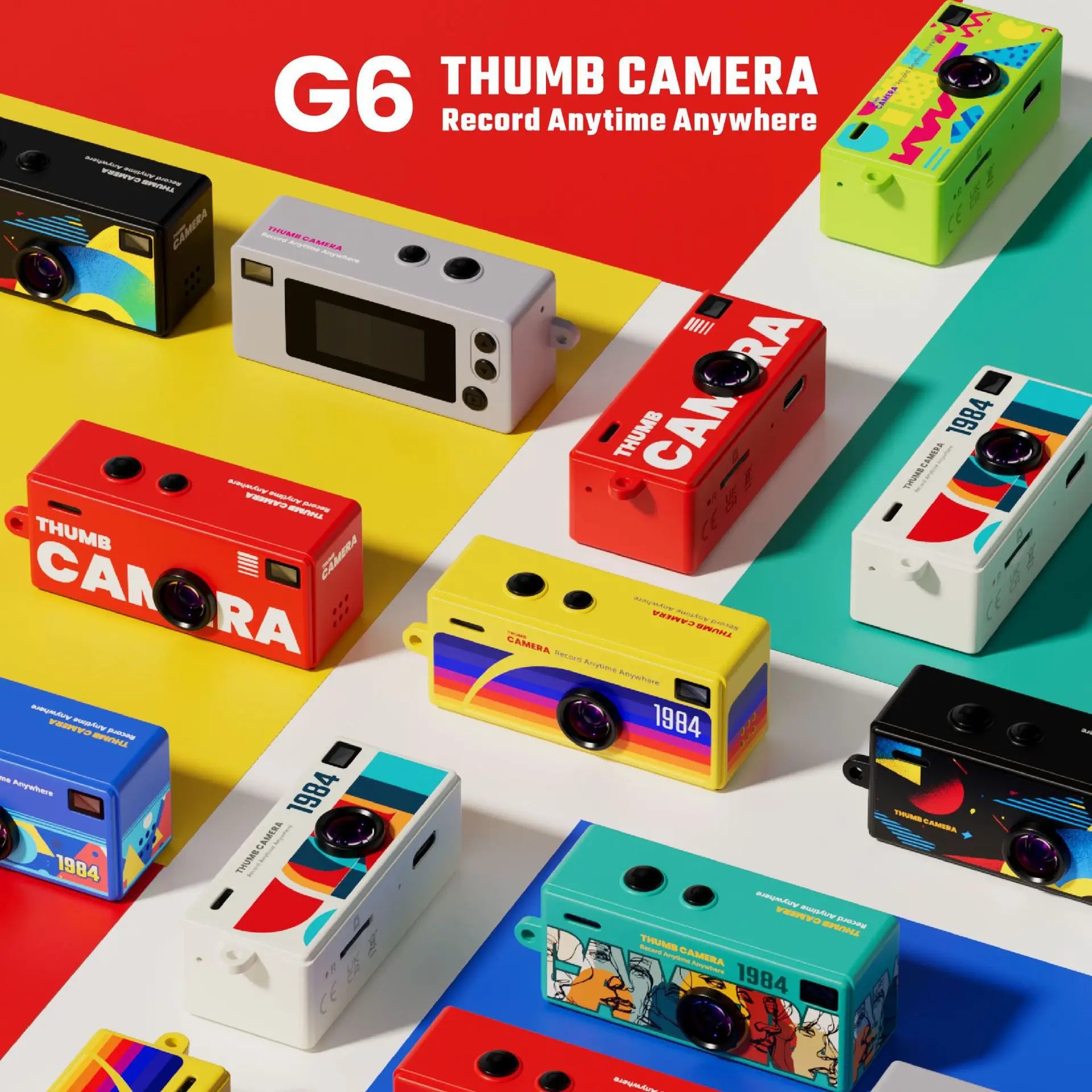 mini retro camera with keychain design