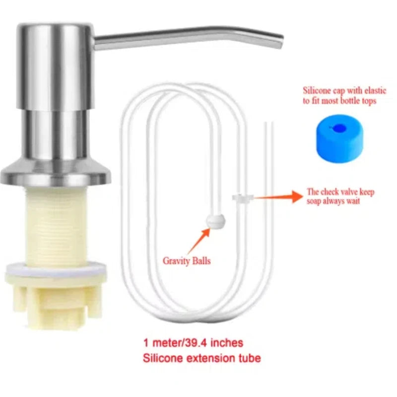Kitchen sink soap dispenser stainless steel