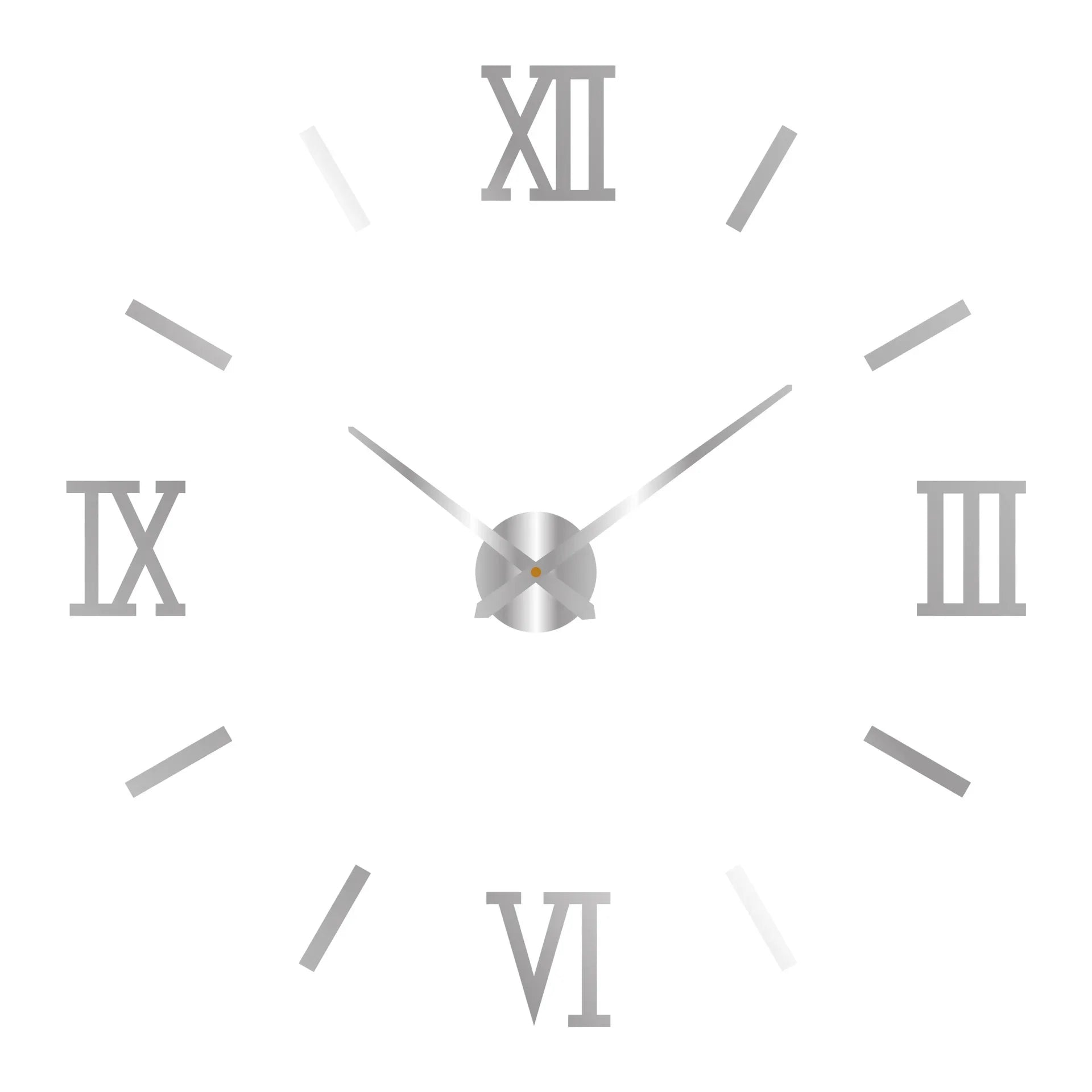 Large 3D acrylic wall clock with mirror effect
