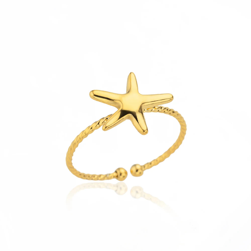 Stainless Steel Ring. Gold Finish. Classic Luxury Design
