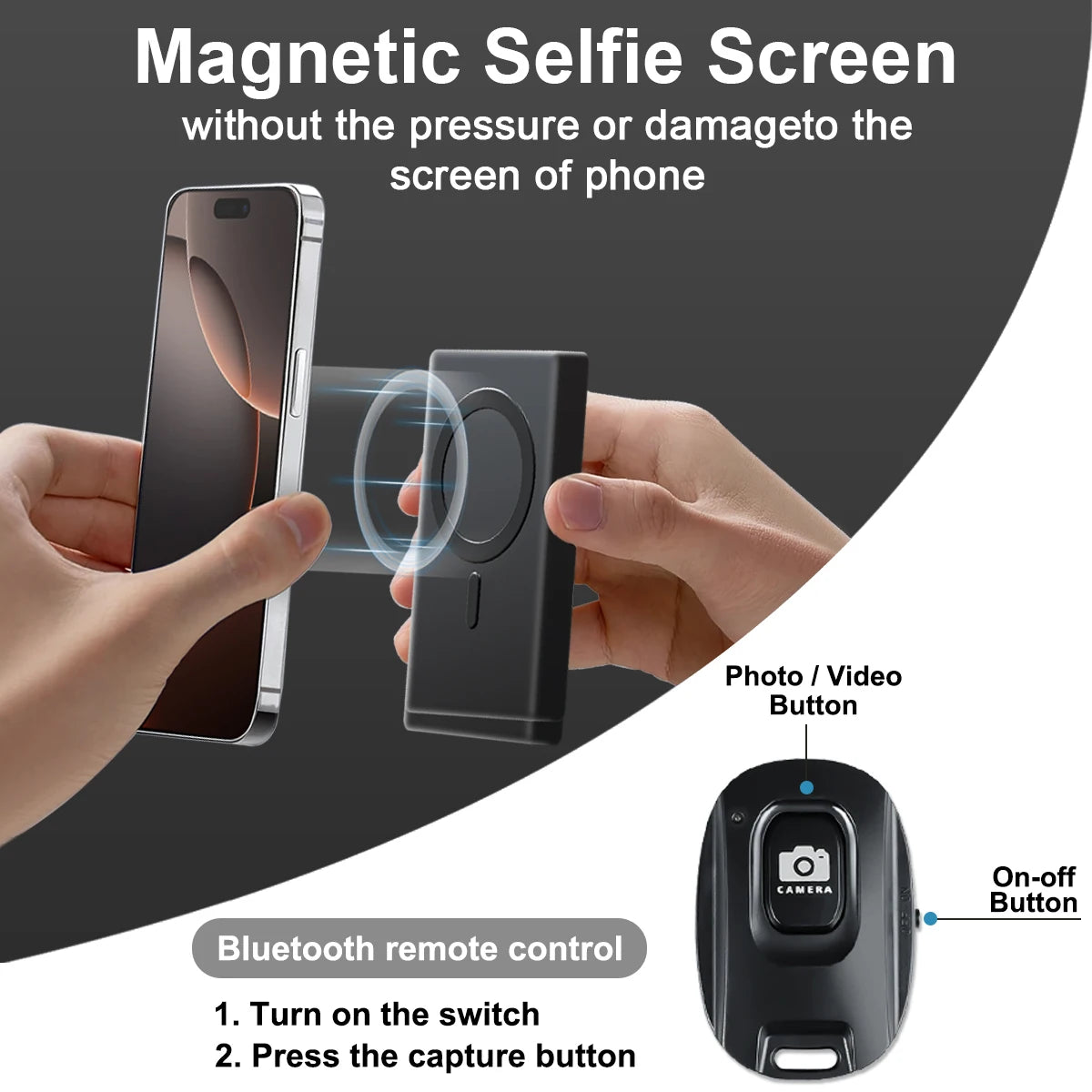 4K wireless selfie monitor magnetic screen
