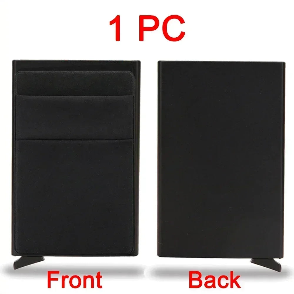 Metal Card Holder with RFID Blocking - Minimalist and Slim Wallet for Men
