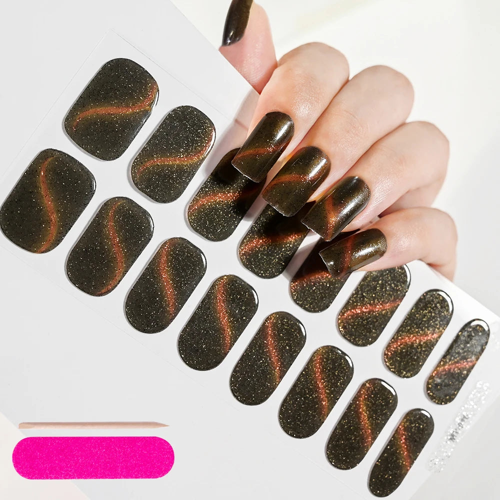 Semi-Cured Gel Nail Wraps with French Tips, Long Lasting for Nail Art & Extensions