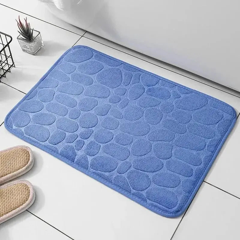 Pebble bath mat non-slip design