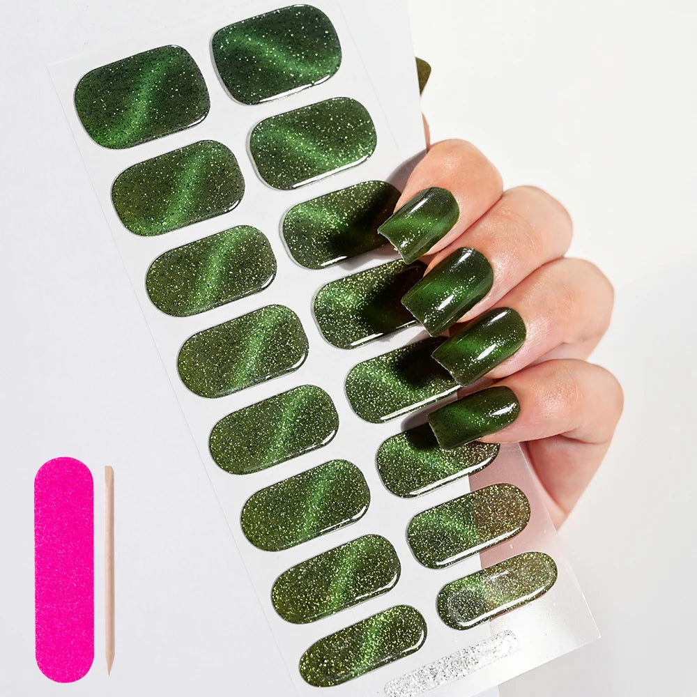 Semi-Cured Gel Nail Wraps with French Tips, Long Lasting for Nail Art & Extensions