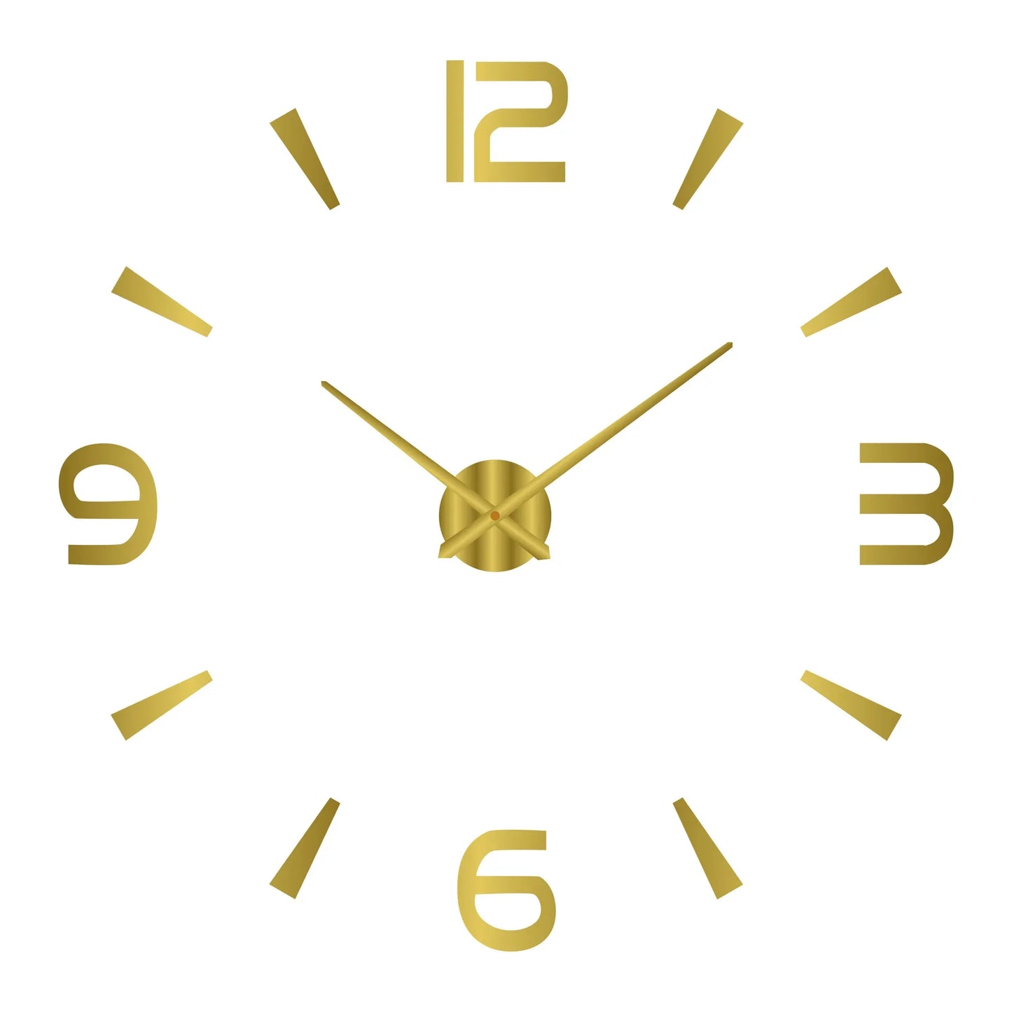 Large 3D acrylic wall clock with mirror effect