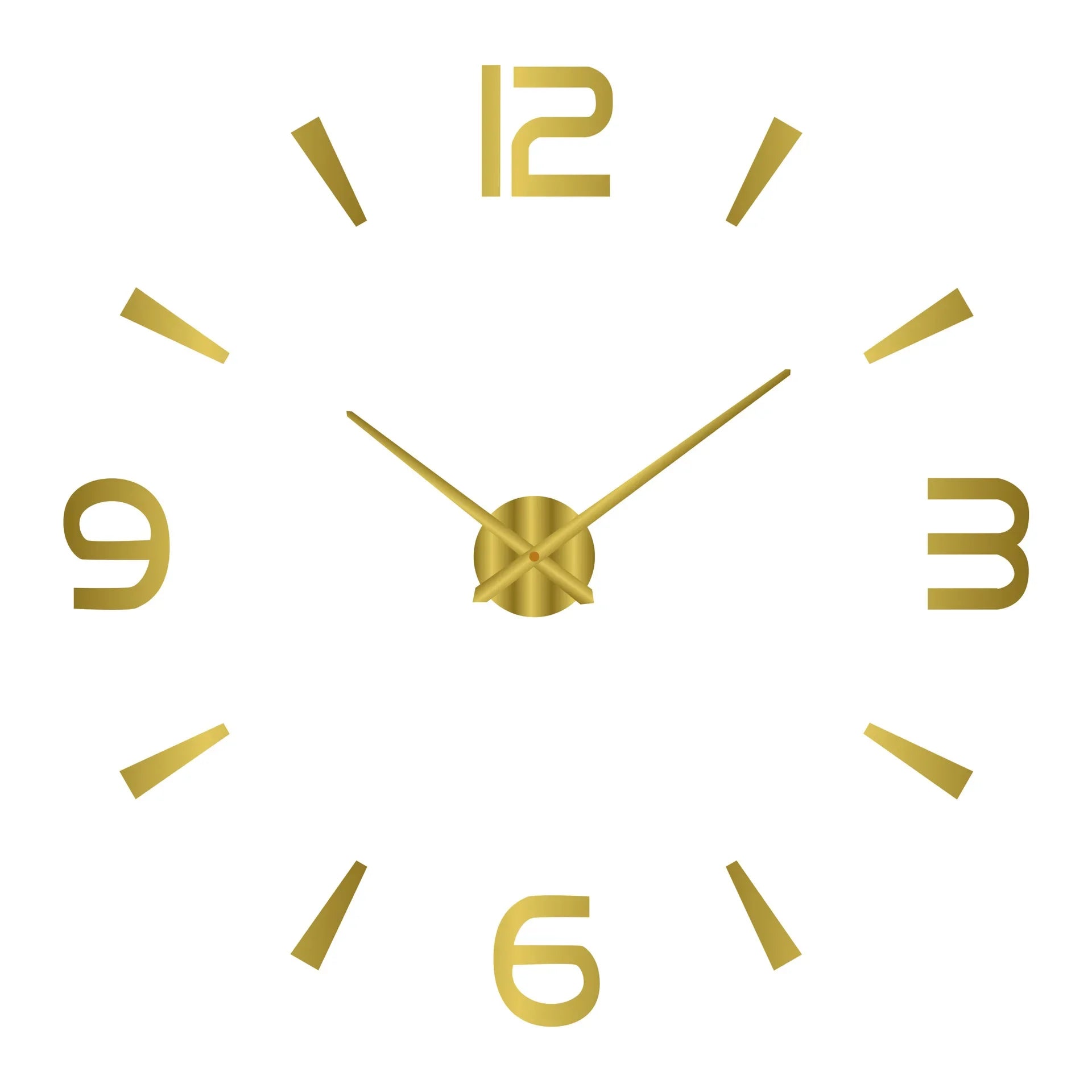 Large 3D acrylic wall clock with mirror effect