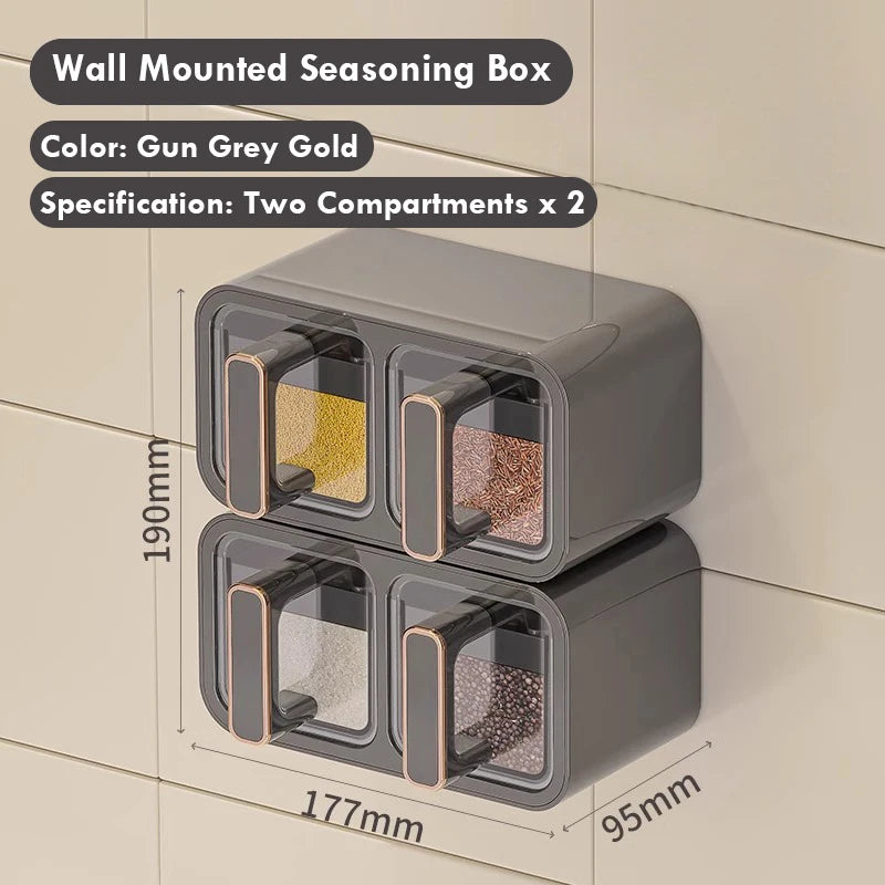 Kitchen spice organizer wall mounted