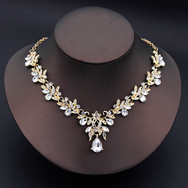 Women's Necklace and Earrings Set | Elegant, Fashionable 2-Piece Bridal Set, Dangle Earrings, Wedding Accessories