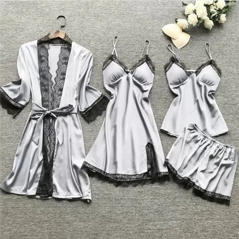 Women's 4-Piece Pajama Set