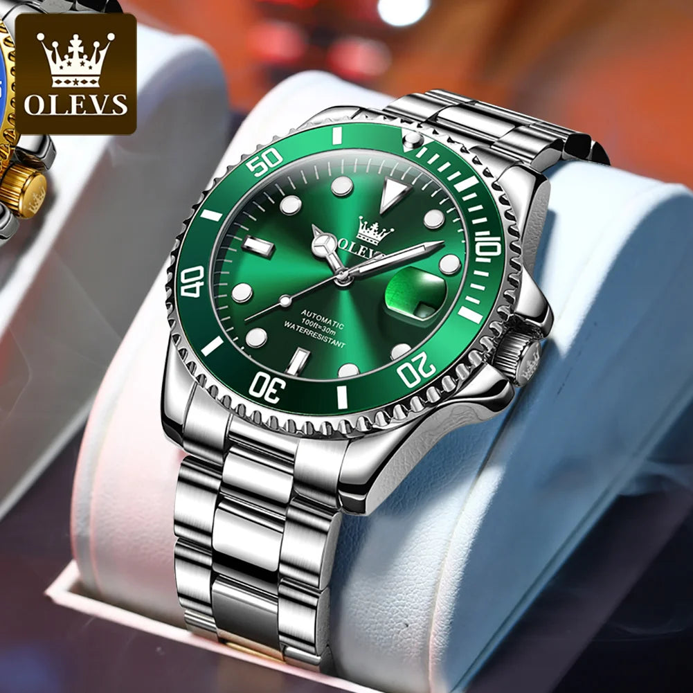 Men's Automatic Waterproof Stainless Steel Watch
