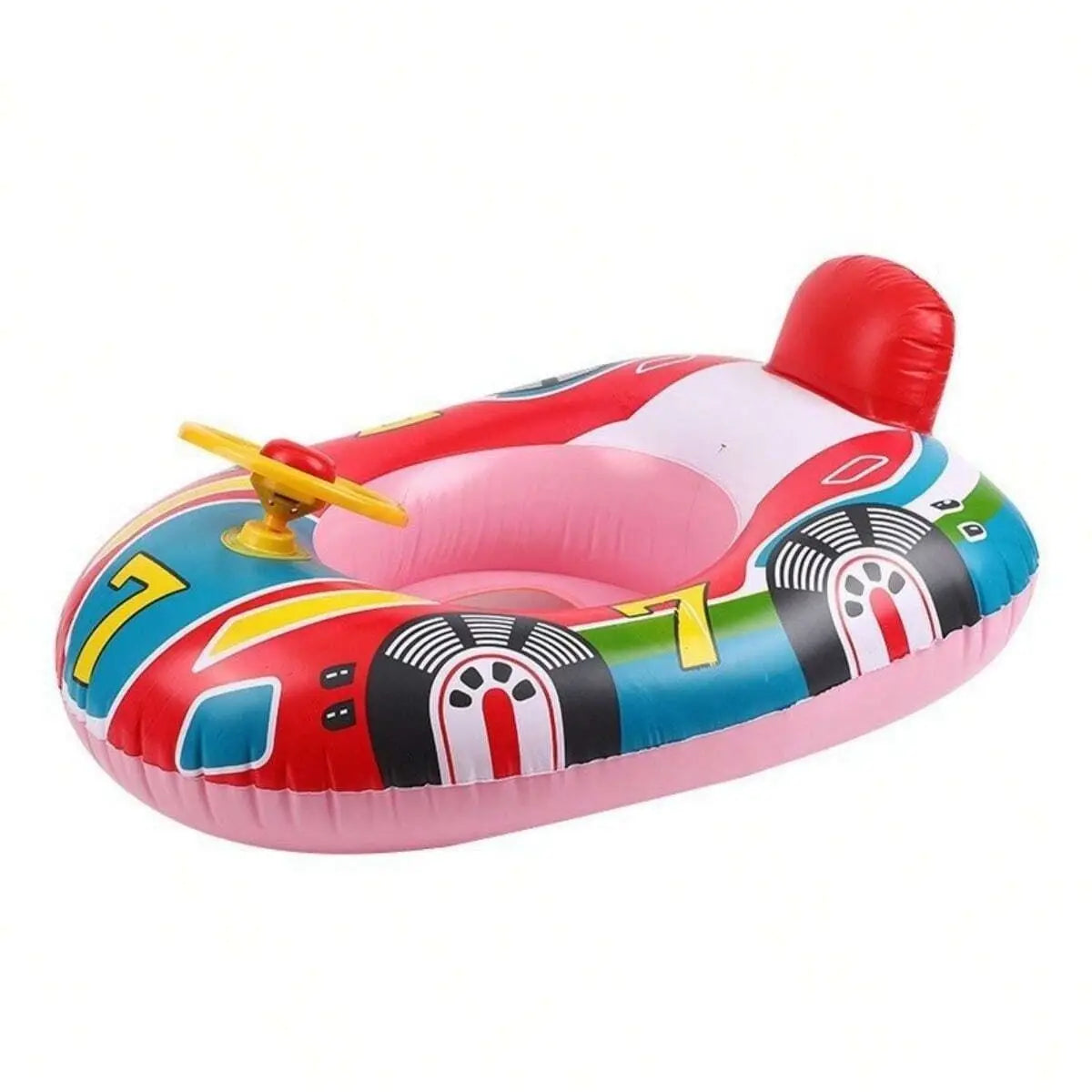Inflatable Car Baby Pool Float for Toddlers with Safety Handles