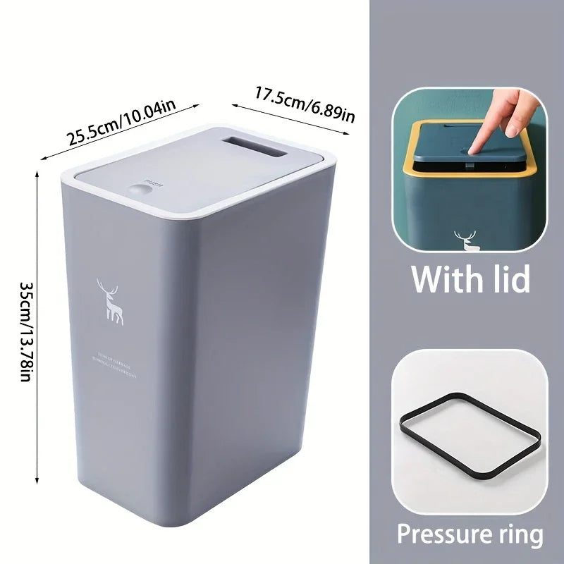 15 liter trash can with airtight lid