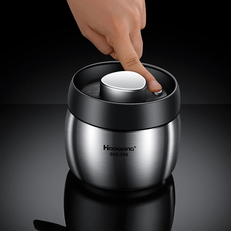 Stainless Steel Vacuum Sealed Coffee Jar, Airtight Moisture-Proof Container for Coffee Beans and Household Food