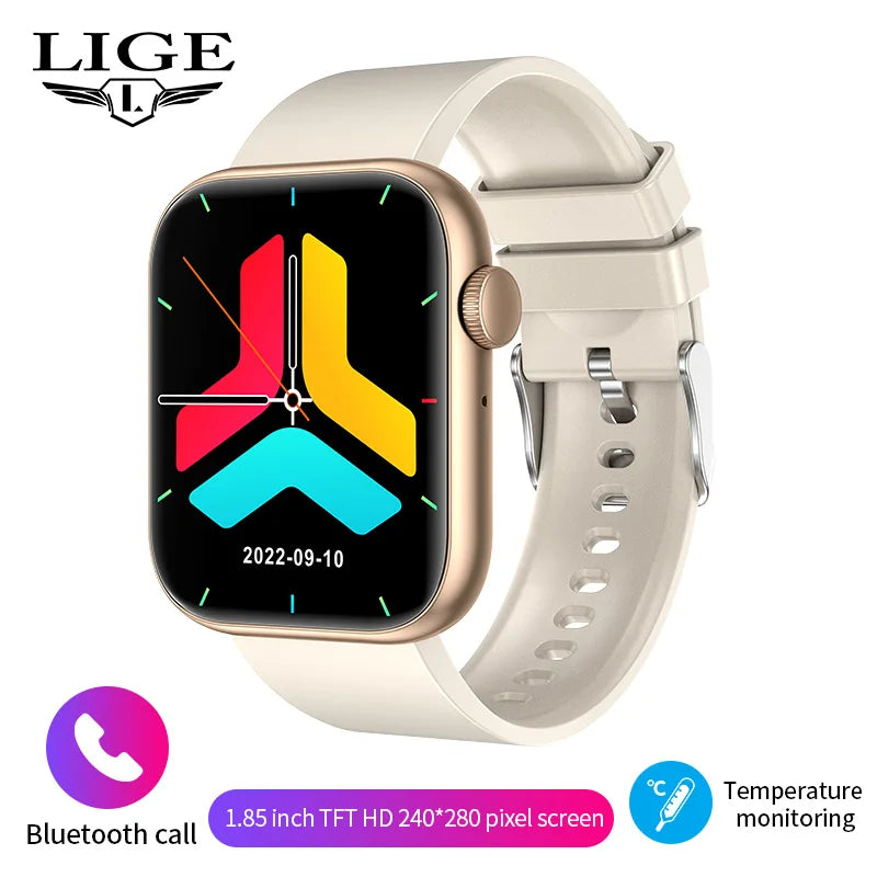 Smartwatch with Bluetooth Calling and Wireless Charging, Fitness Tracker with Customizable Watch Faces