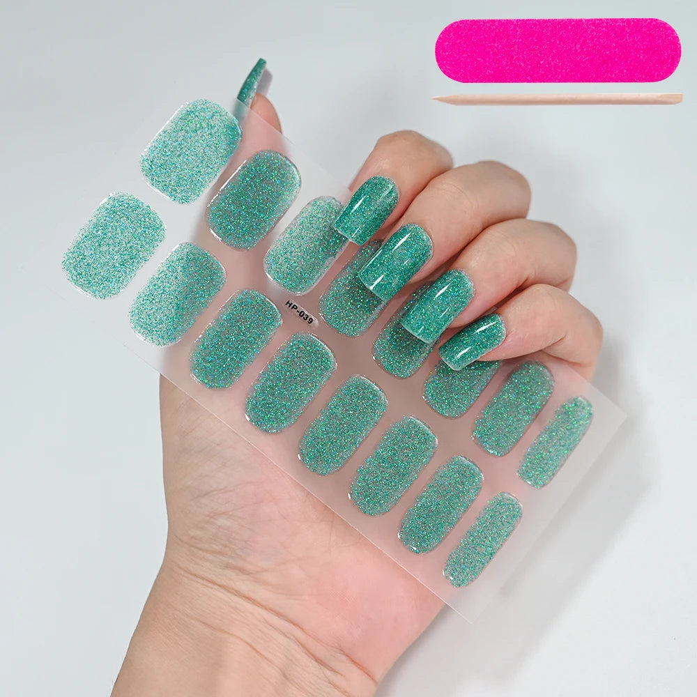 Semi-Cured Gel Nail Wraps with French Tips, Long Lasting for Nail Art & Extensions