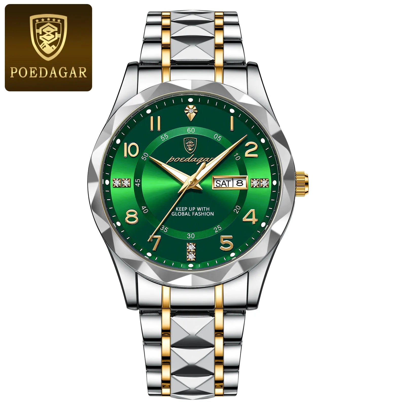 Men's sports watch stainless steel bracelet