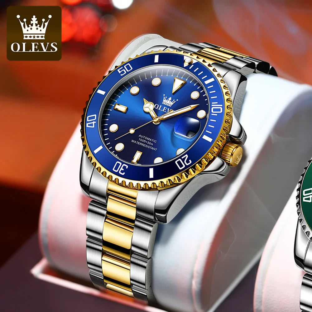Men's Automatic Waterproof Stainless Steel Watch