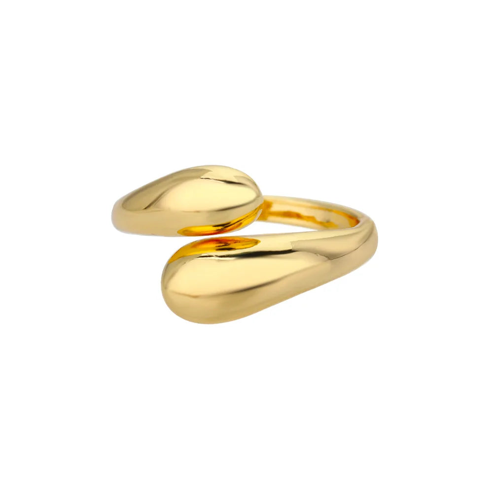Stainless Steel Ring. Gold Finish. Classic Luxury Design
