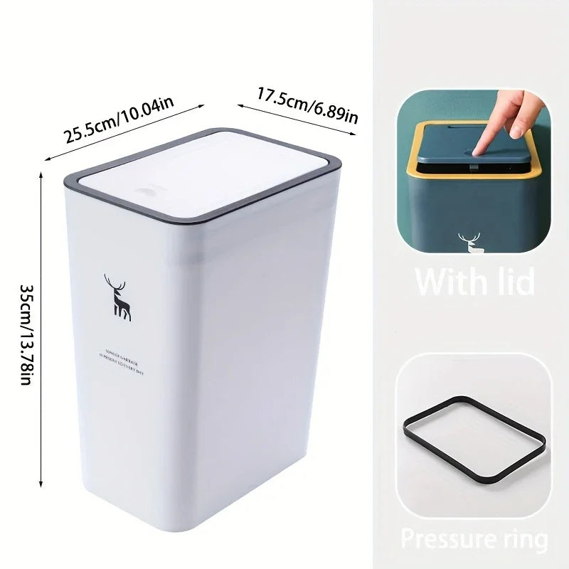 15 liter trash can with airtight lid