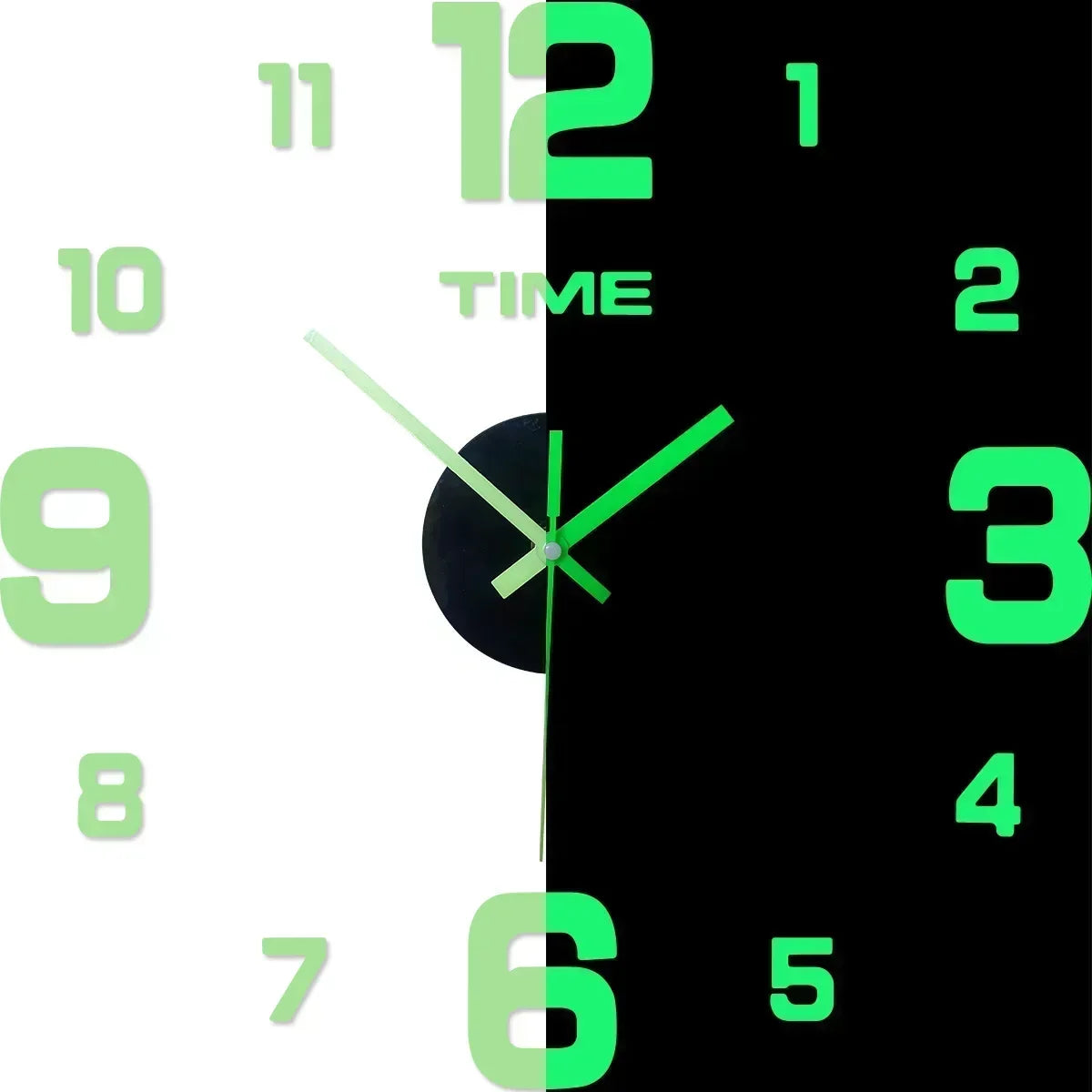 Large 3D acrylic wall clock with mirror effect