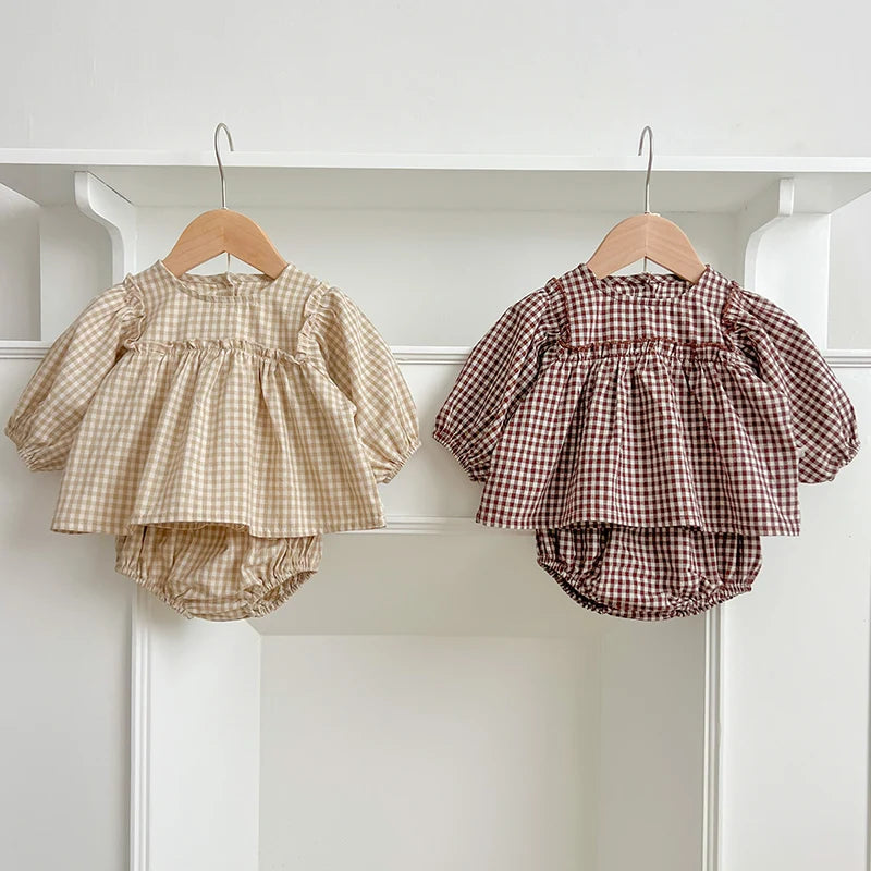Cotton clothing set for girls 0-2 years