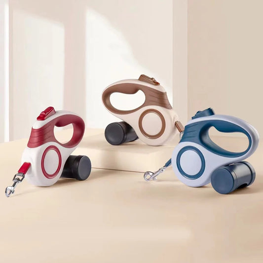 MS-Dog Leash | Retractable and Extendable, with Nylon Rope, for Outdoors, Travel and Hiking, for Small and Large Dogs