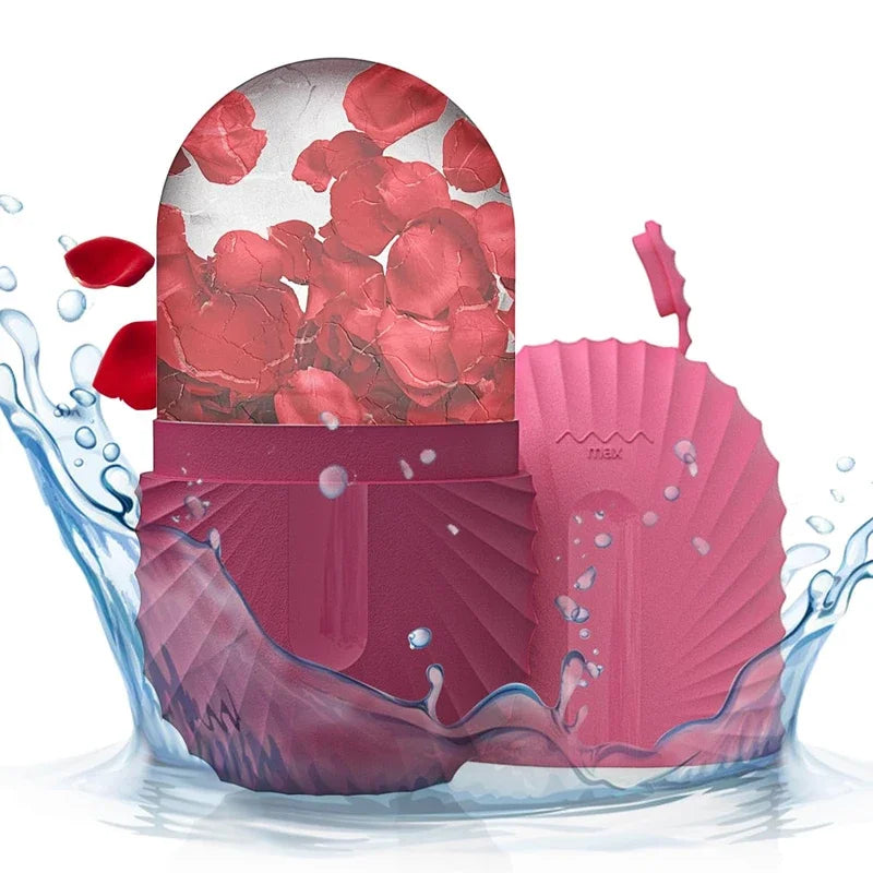 Ice Facial Roller and Silicone Mold, Cryogenic Beauty Massage to Reduce Pores, De-puff Eyes and Rejuvenate Skin