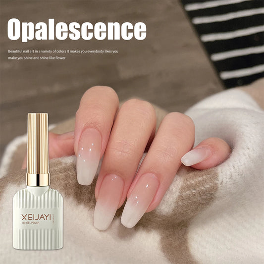 Gel Pudding Nail Polish (15ml), Pure Milky White Color for Nail Art