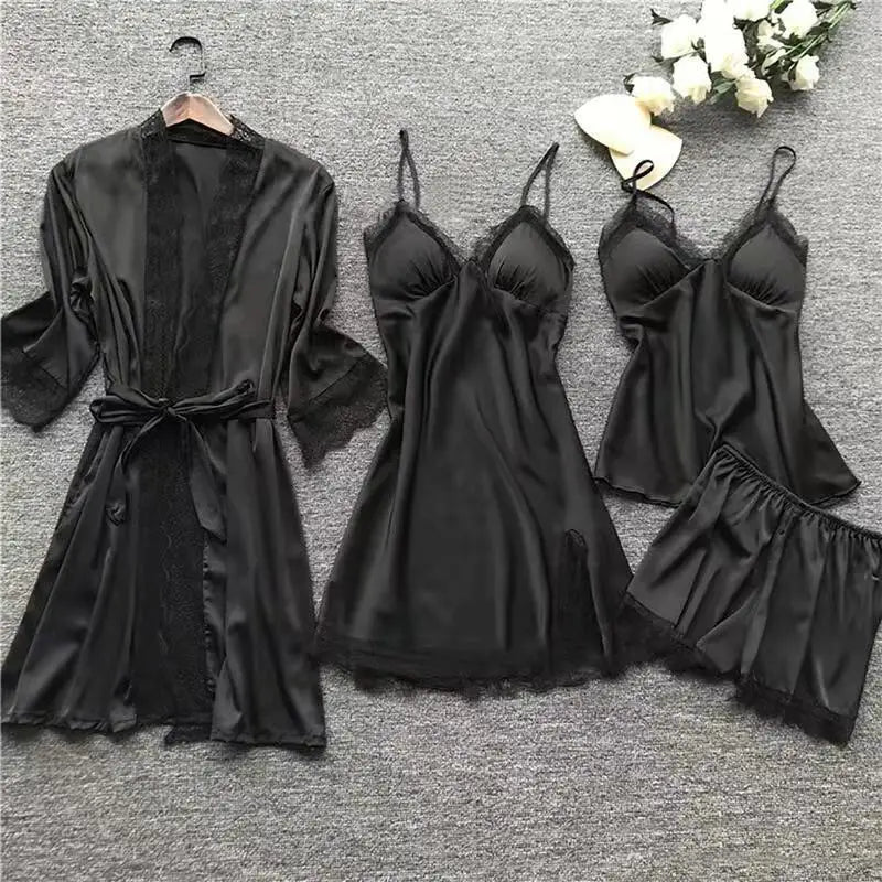 Women's 4-Piece Pajama Set