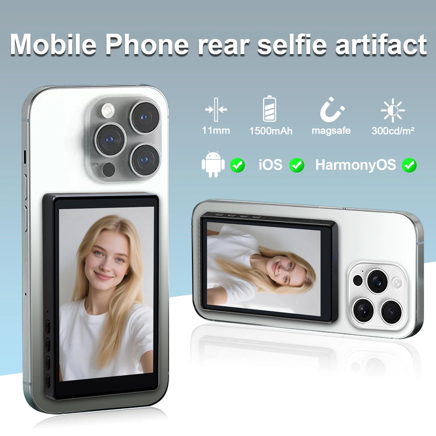 4K wireless selfie monitor magnetic screen